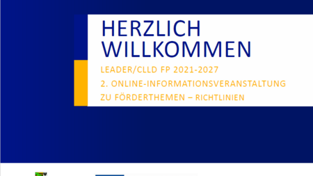 Deckblatt Präsentation mit EU-Logo, Sachsen-Anhalt-Logo und dem Thema der Veranstaltung: Förderthemen - Richtlinien