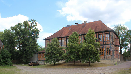 Altes Gutshaus mit 3 großen Bäumen