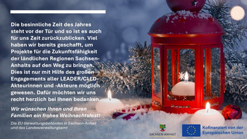 Weihnachtsbild mit Weihnachtsgrüßen